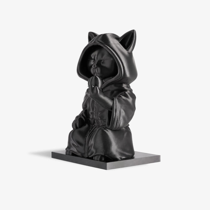 Black Cat Wizard 3D Printed Sculpture