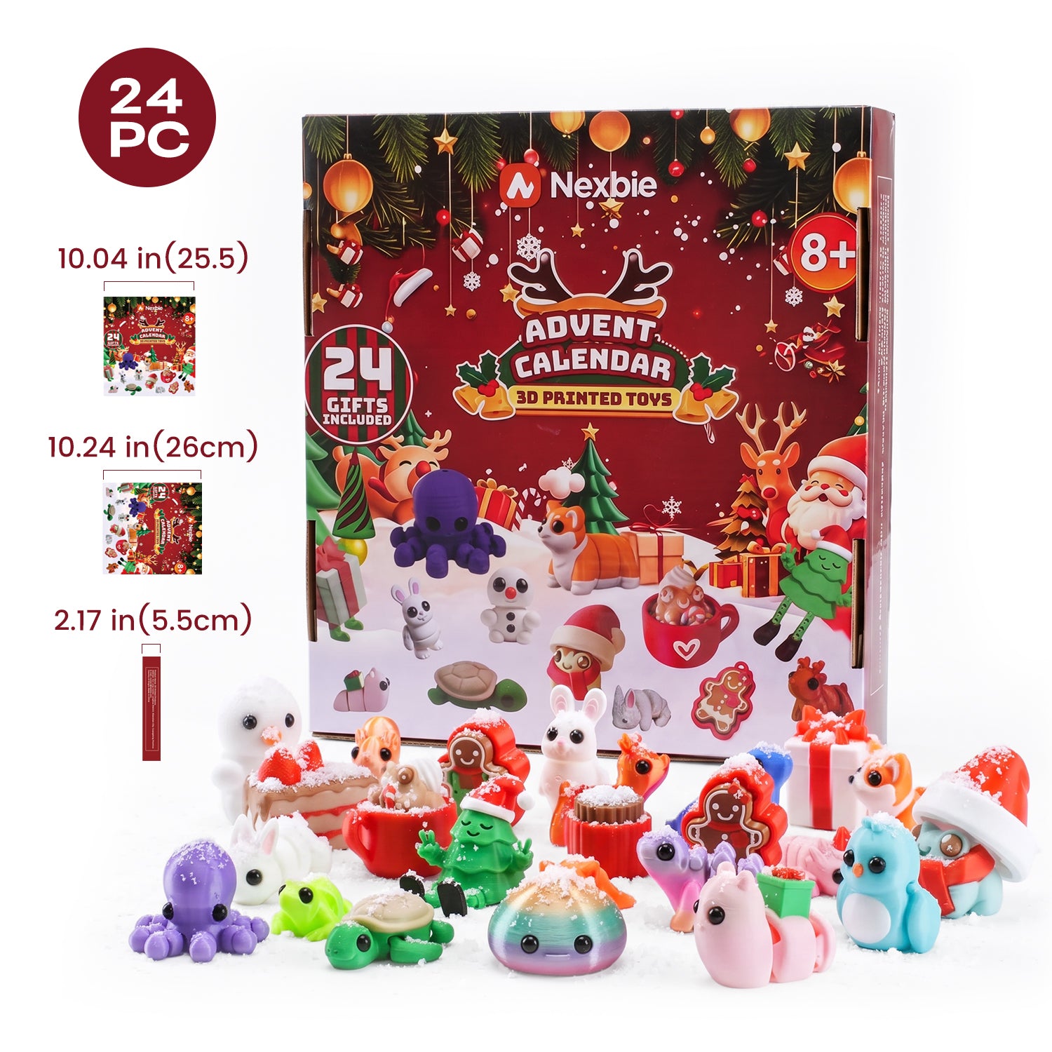 Animal Advent Calendar 3D Printed (24PCS)