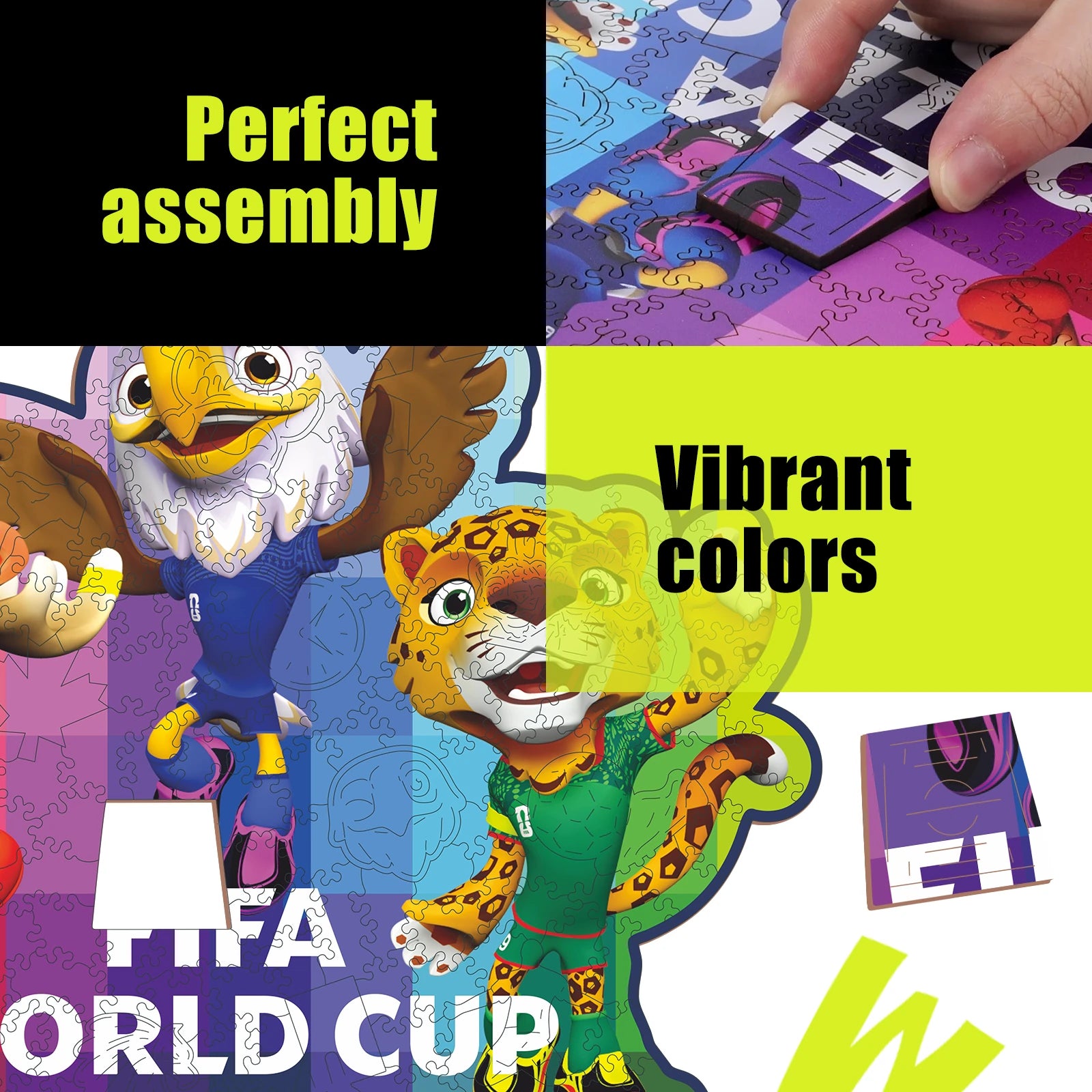 FIFA World Cup 2026 Mascots Wooden Puzzle– Buy 2, Save 15%