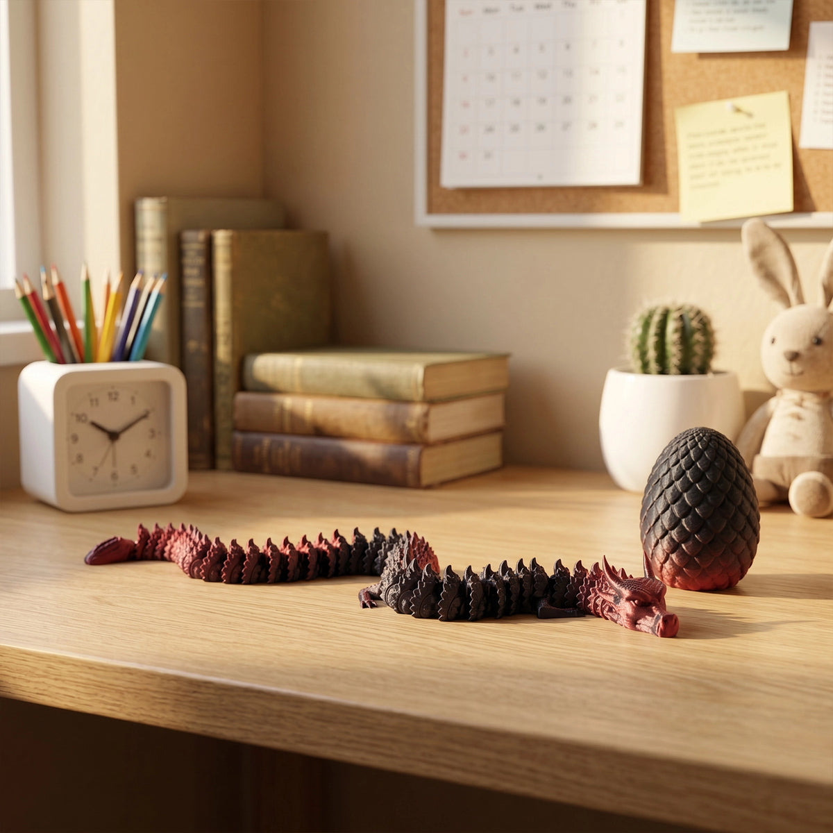 Nexbie 3D printed dragon egg on desk decor