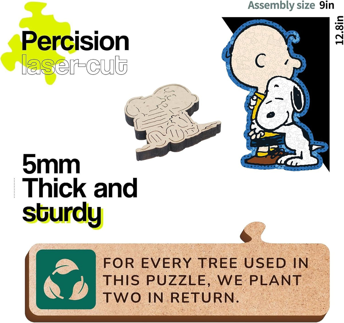 5mm laser cut wooden puzzle