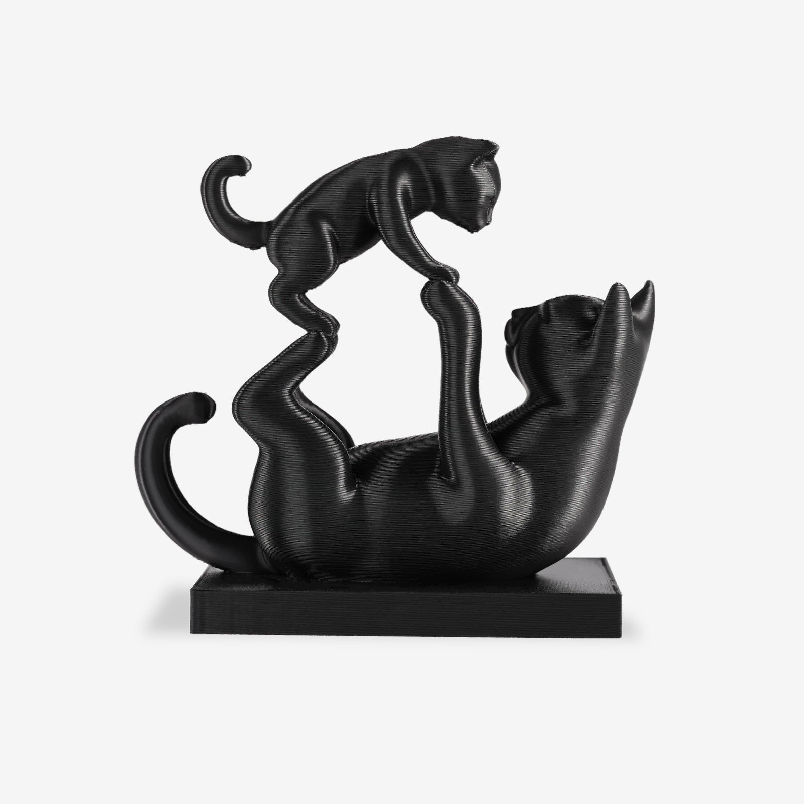 Cat and Kitten Figurine 3D Printed
