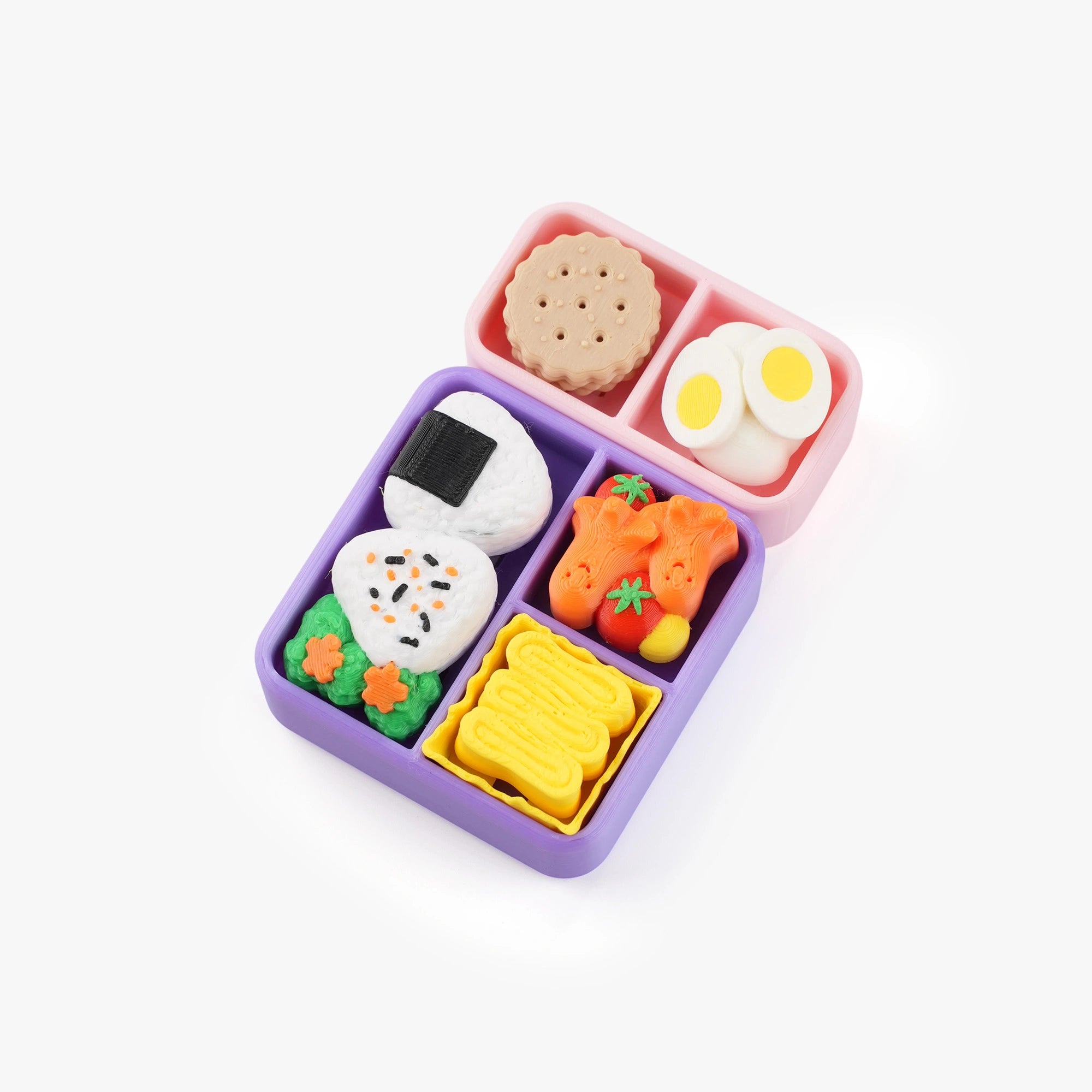 A miniature toy bento box