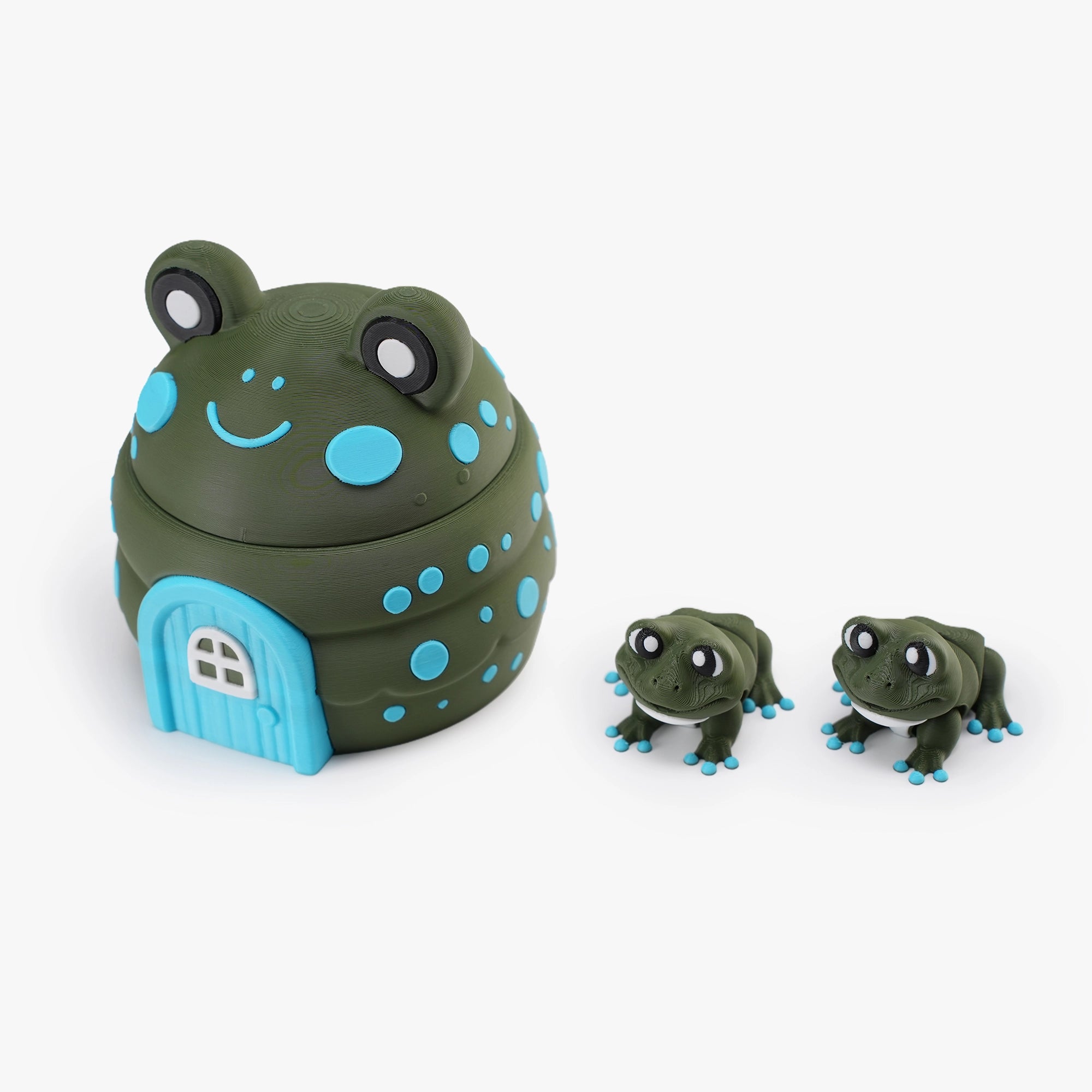 Articulated Frog with green house storage box