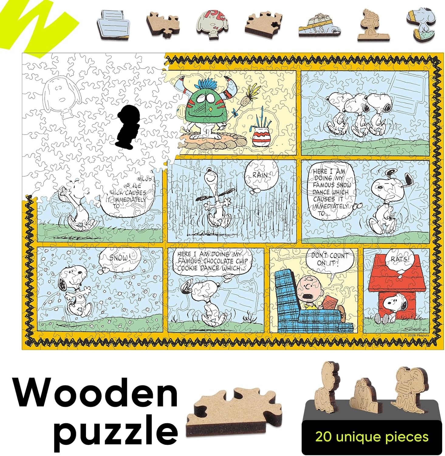 Good Ol comic wooden puzzle detail
