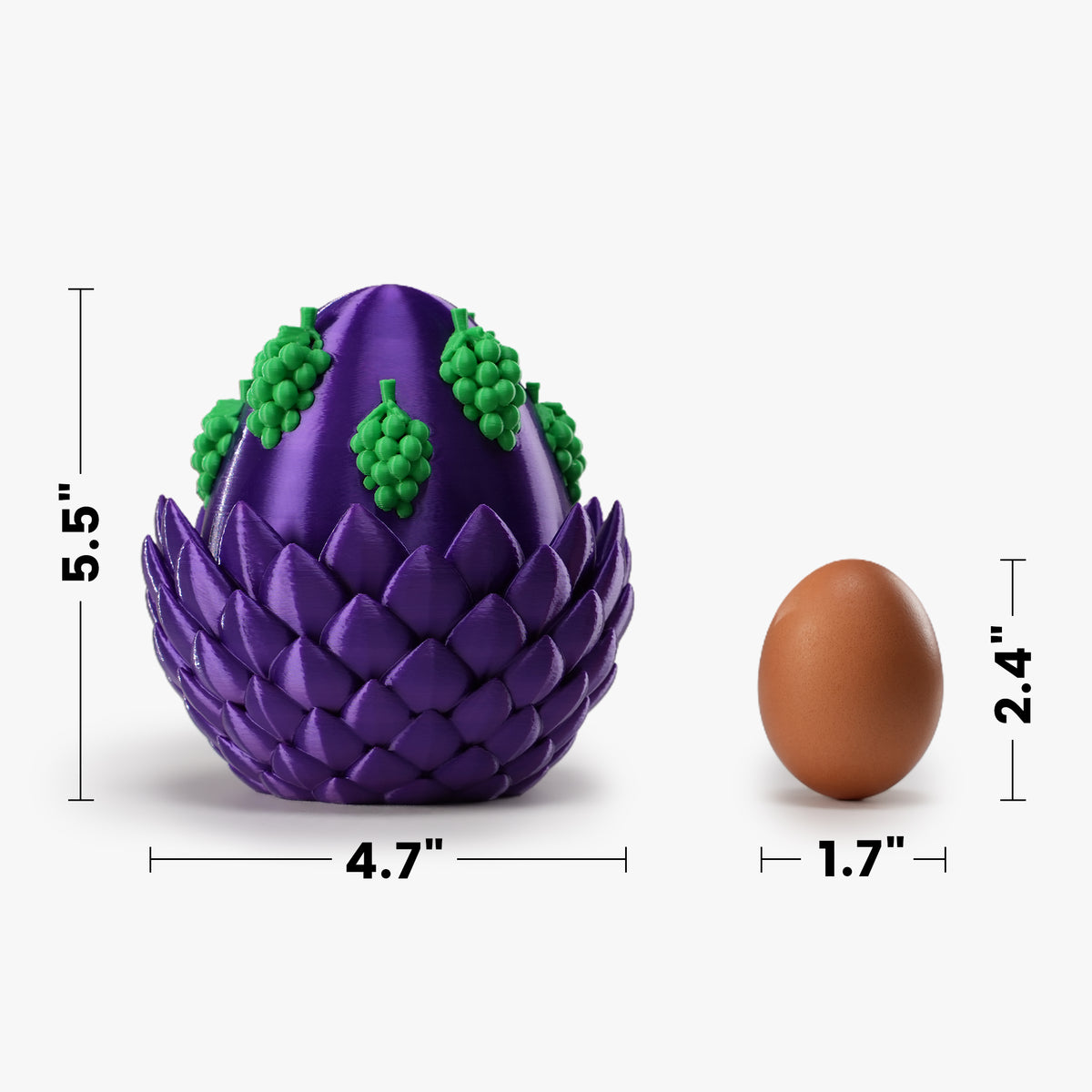Grapes Dragon Egg size dimensions and product scale
