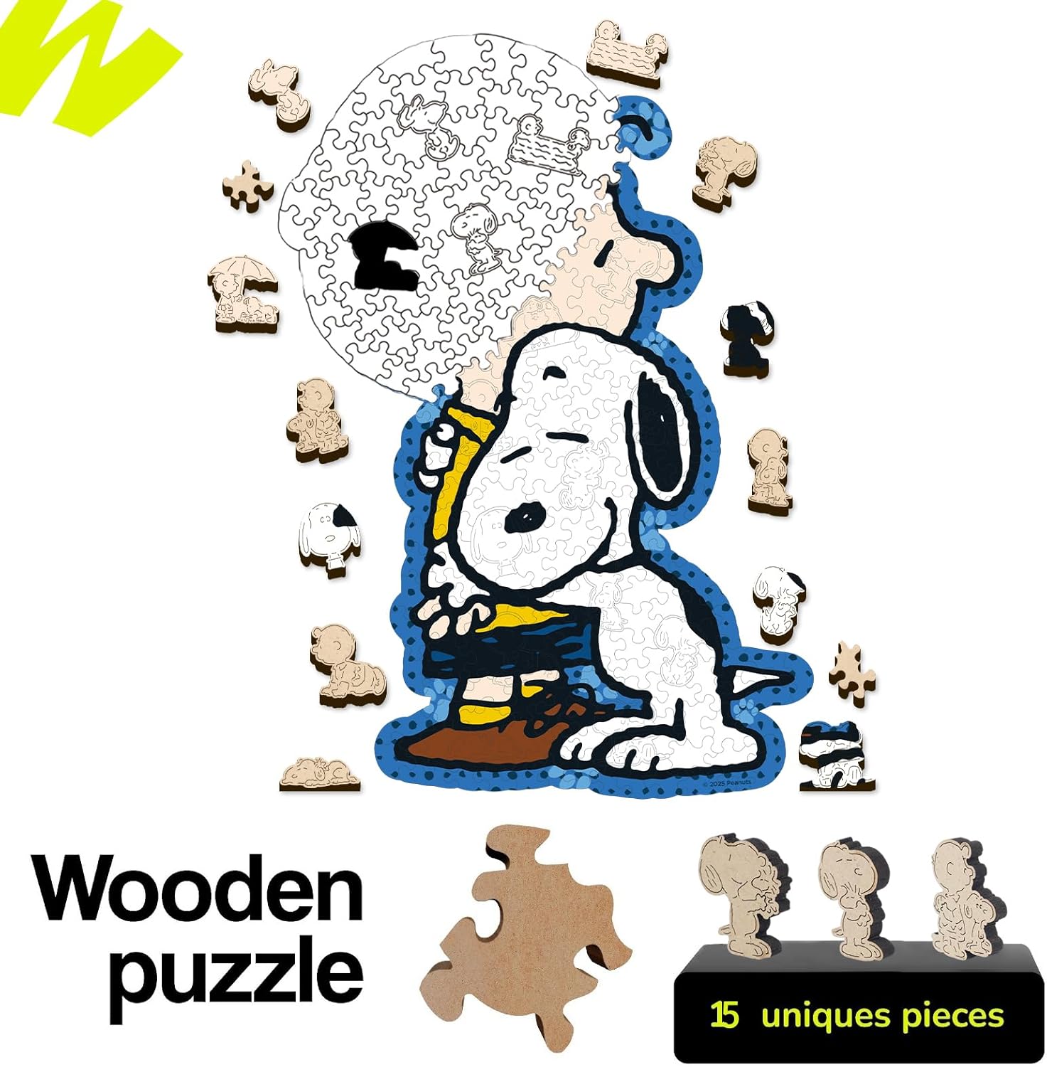 Snoopy wooden puzzle custom pieces