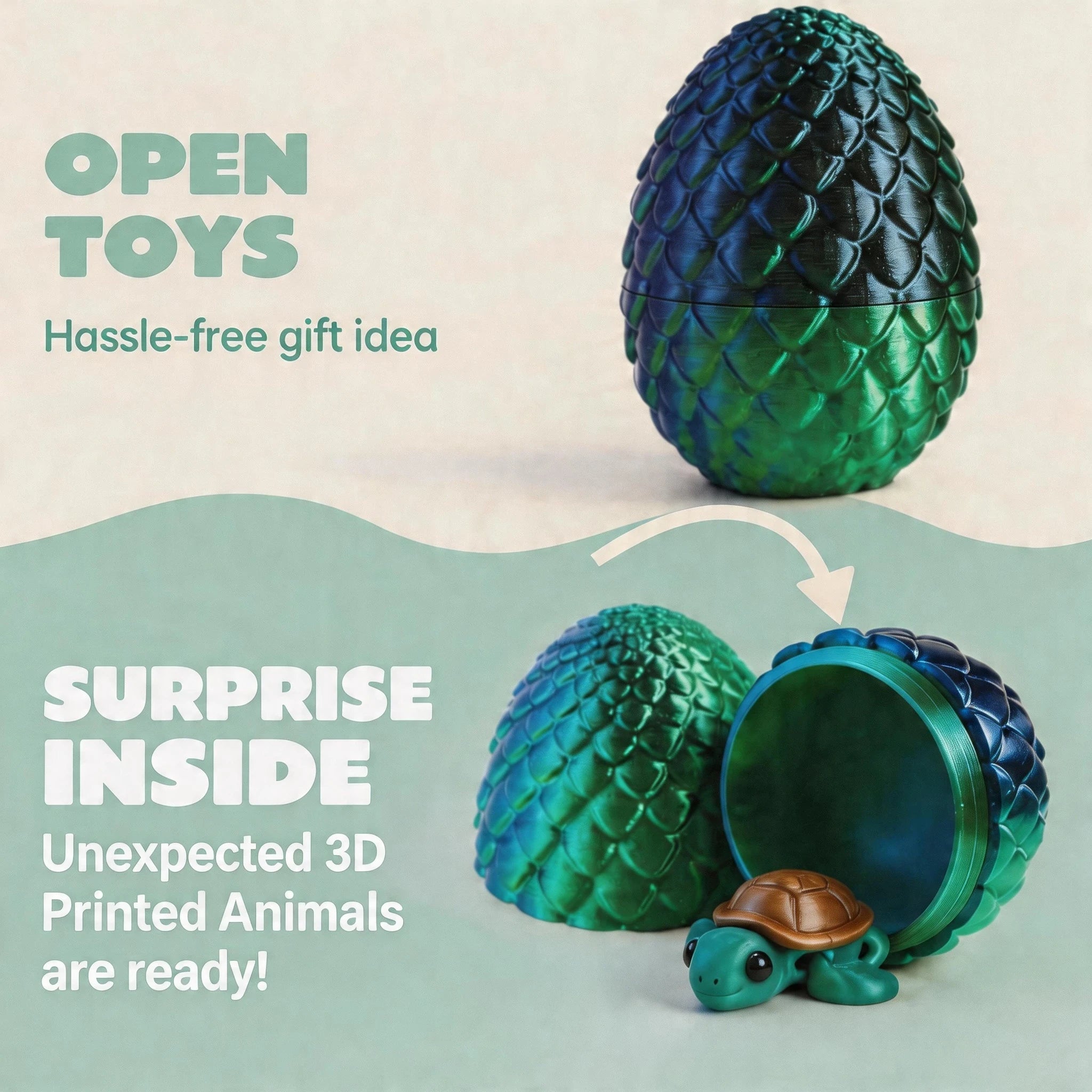 3D Printed Surprise Eggs(12Pcs)