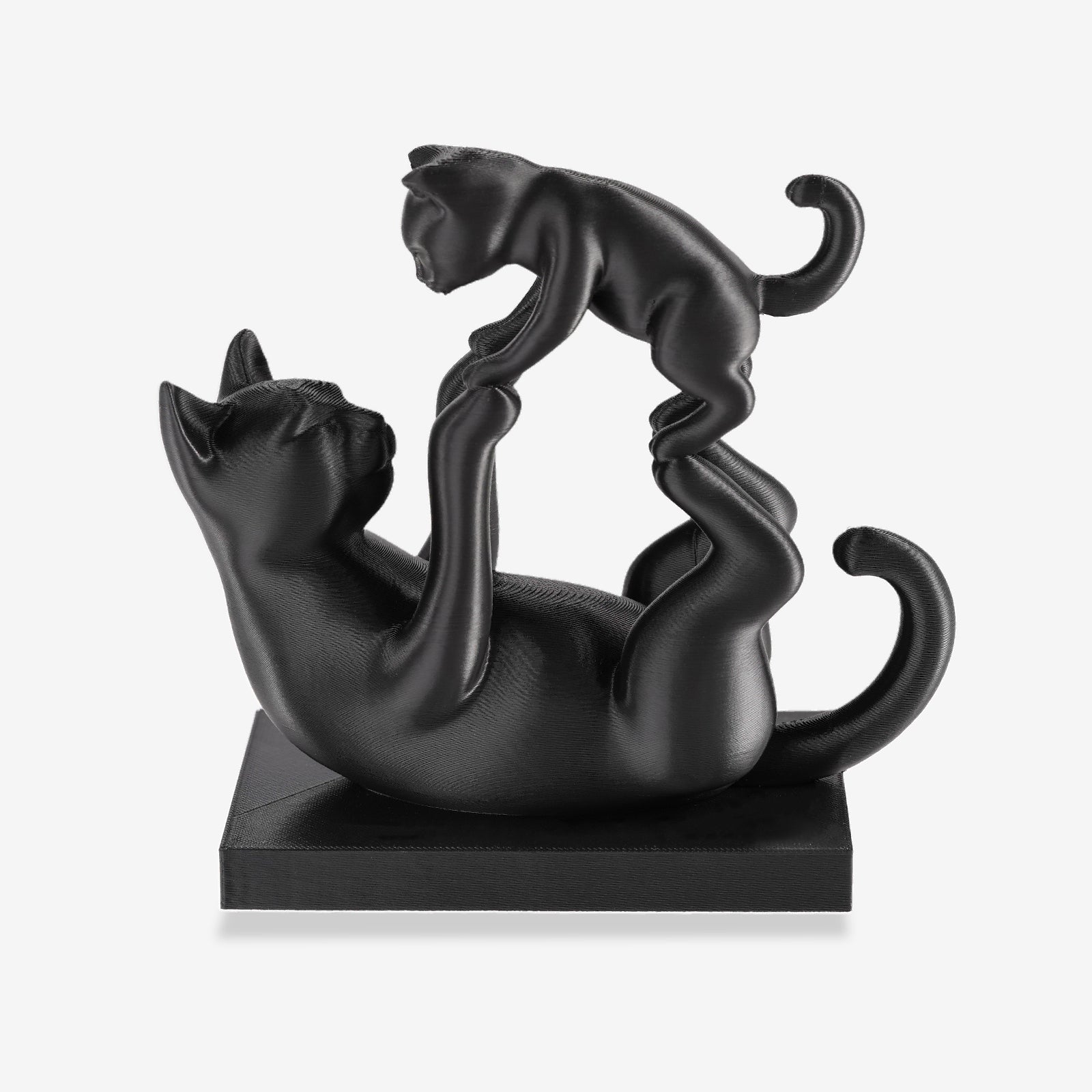 Cat and Kitten Figurine 3D Printed
