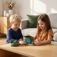 Kids playing with Articulated Frog toy