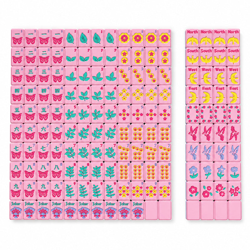 Pink American Mahjong Tile Set (160pc)