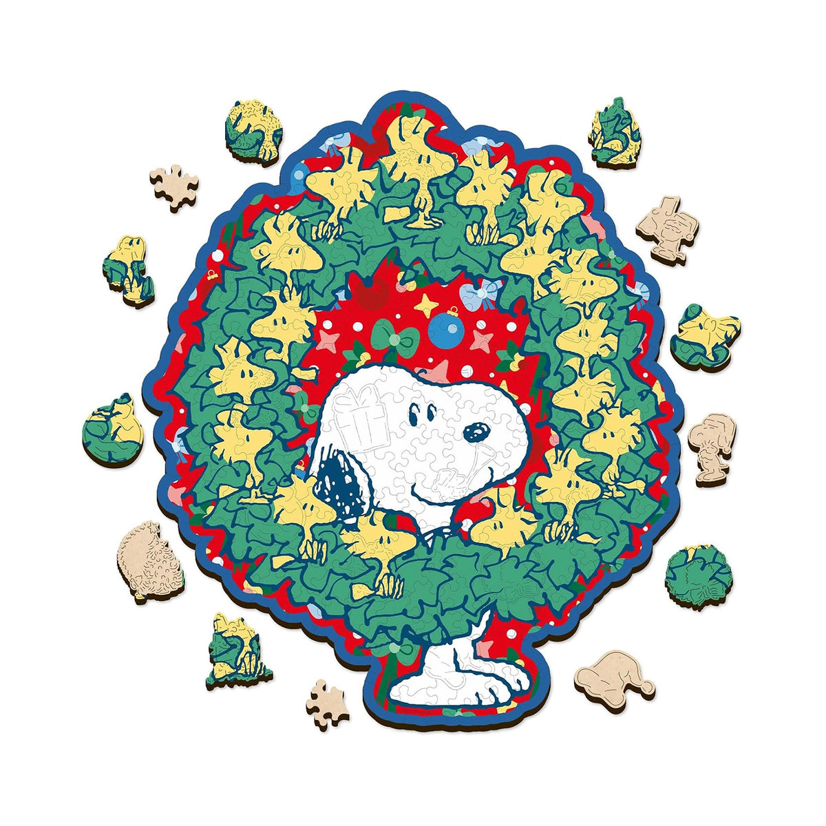 Peanuts Christmas Snoopy Wooden Puzzle