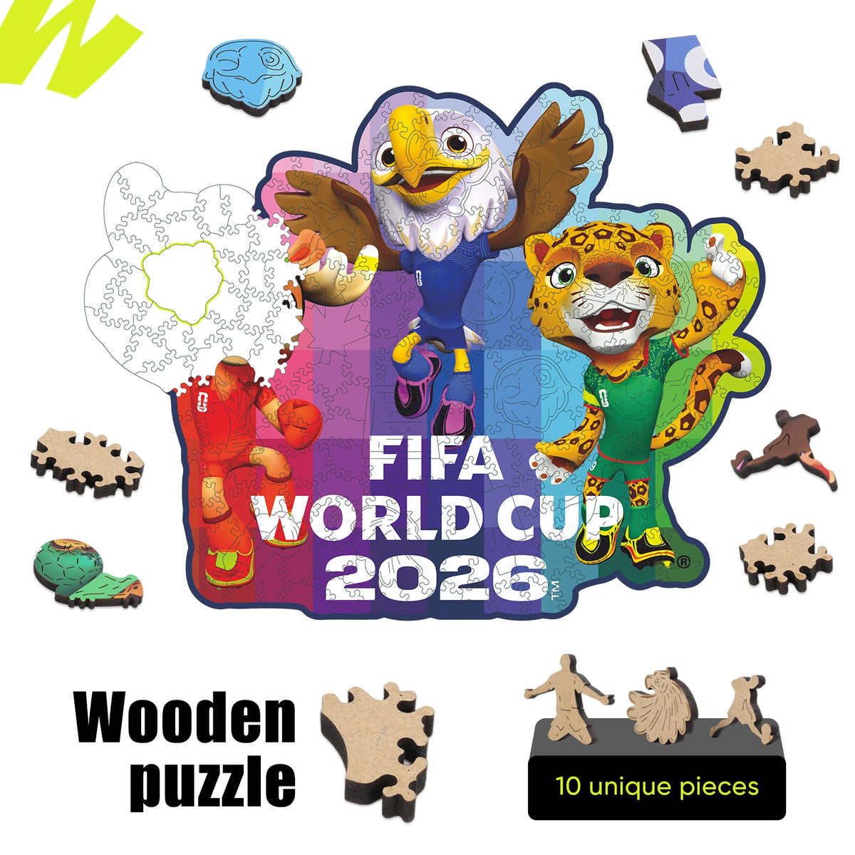 Precision cut FIFA World Cup 2026 puzzle pieces