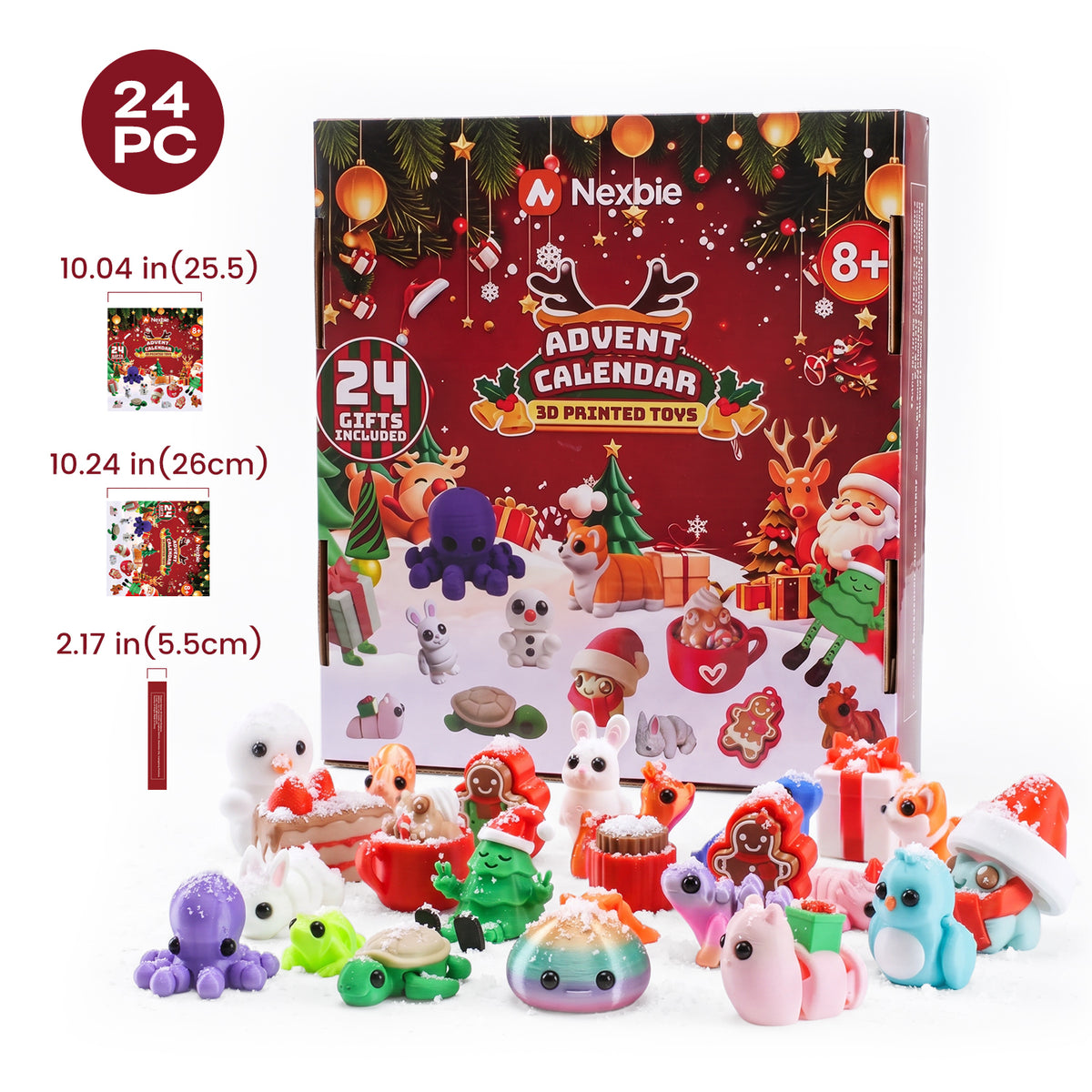 Animal Advent Calendar 3D Printed (24PCS)