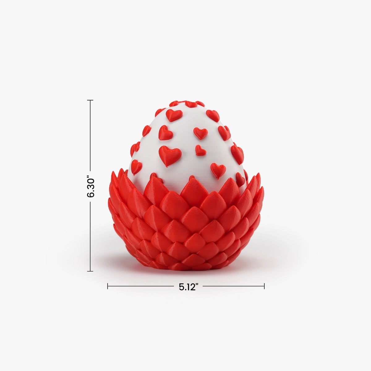 3D printed heart Dragon Egg size