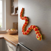 3D Printed Love Snake Fridge Magnet decor on fridge