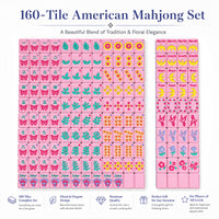 Pink American Mahjong Tile Set (160pc)