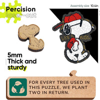 5mm thick and sturdy wooden snoopy puzzle