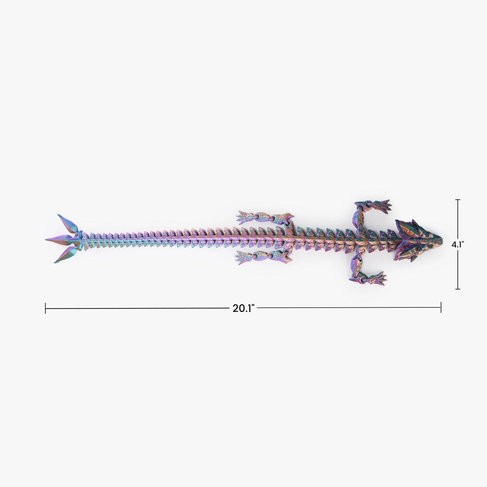 Colorful Articulated Dragon 3D Printed