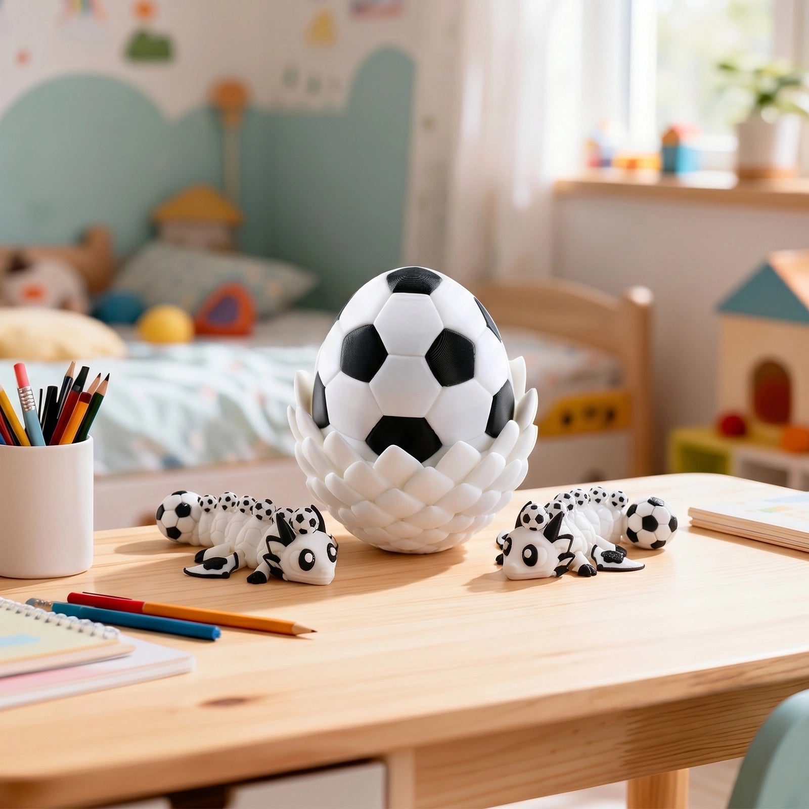Articulated Soccer Football Dragon and Egg