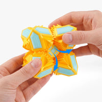 A close-up of a hands-on toy puzzle