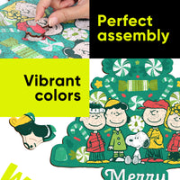 a colorful Peanuts-themed jigsaw puzzle