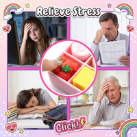 A promotional collage for a stress-relief toy set