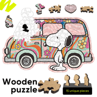 Retro Hippie Van Puzzle Snoopy Puzzle