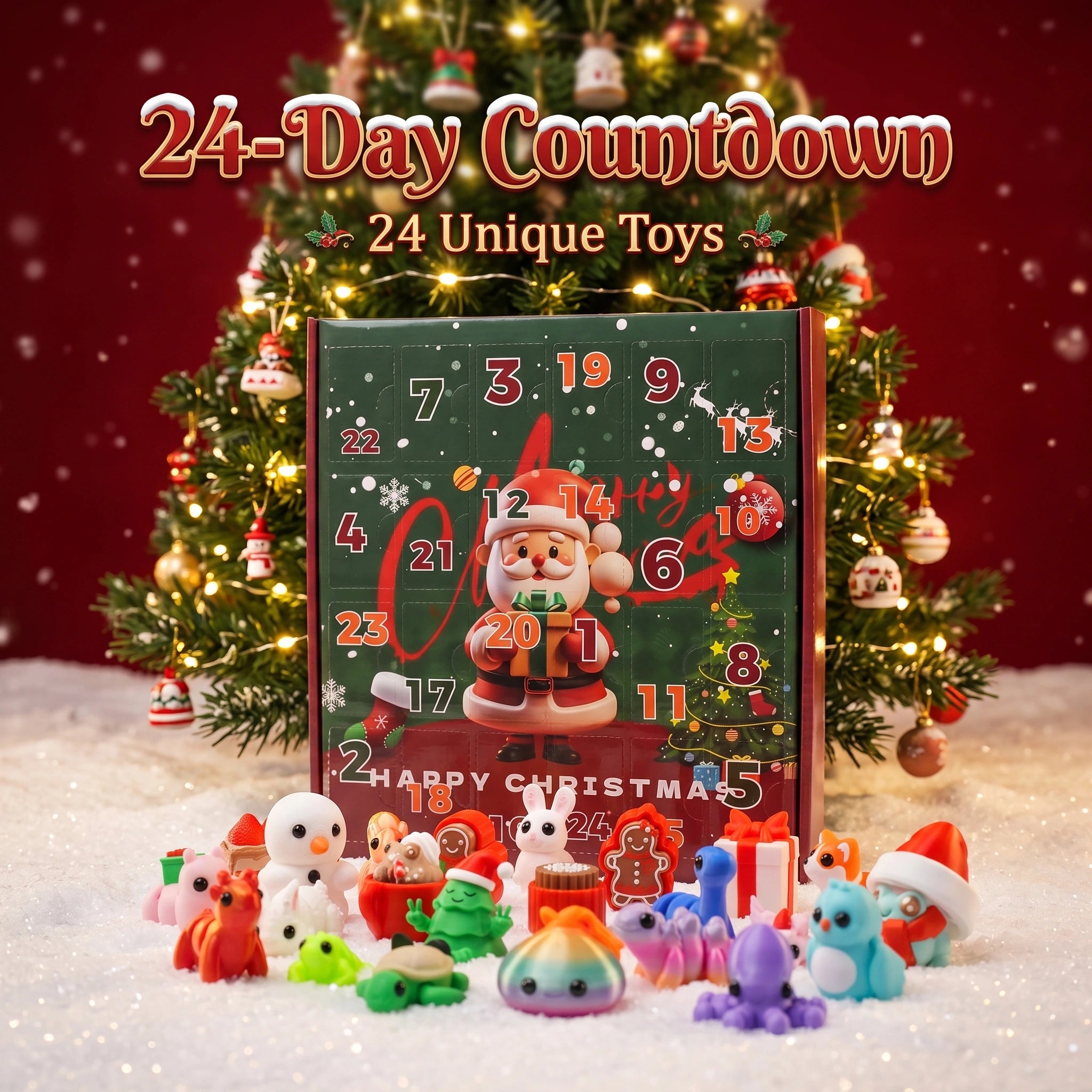 A Christmas-themed 24-Day Countdown advent calendar