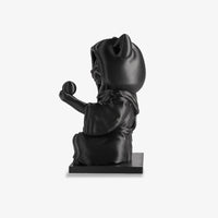 Black cat wizard 3d printed sculpture side view