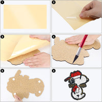 Step-by-step process of building Snoopy wooden puzzle