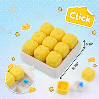 3D Printed Cheese Cube Fidget Toy size and switch detail