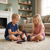 Children interacting with Nexbie dragon and egg