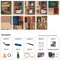 Christmas Shop Music Box kit parts and accessories