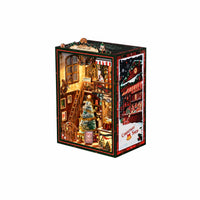 Christmas Shop Music Box 3D wooden puzzle three-quarter view