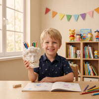 Kid playing with David Head Gear Toy at home