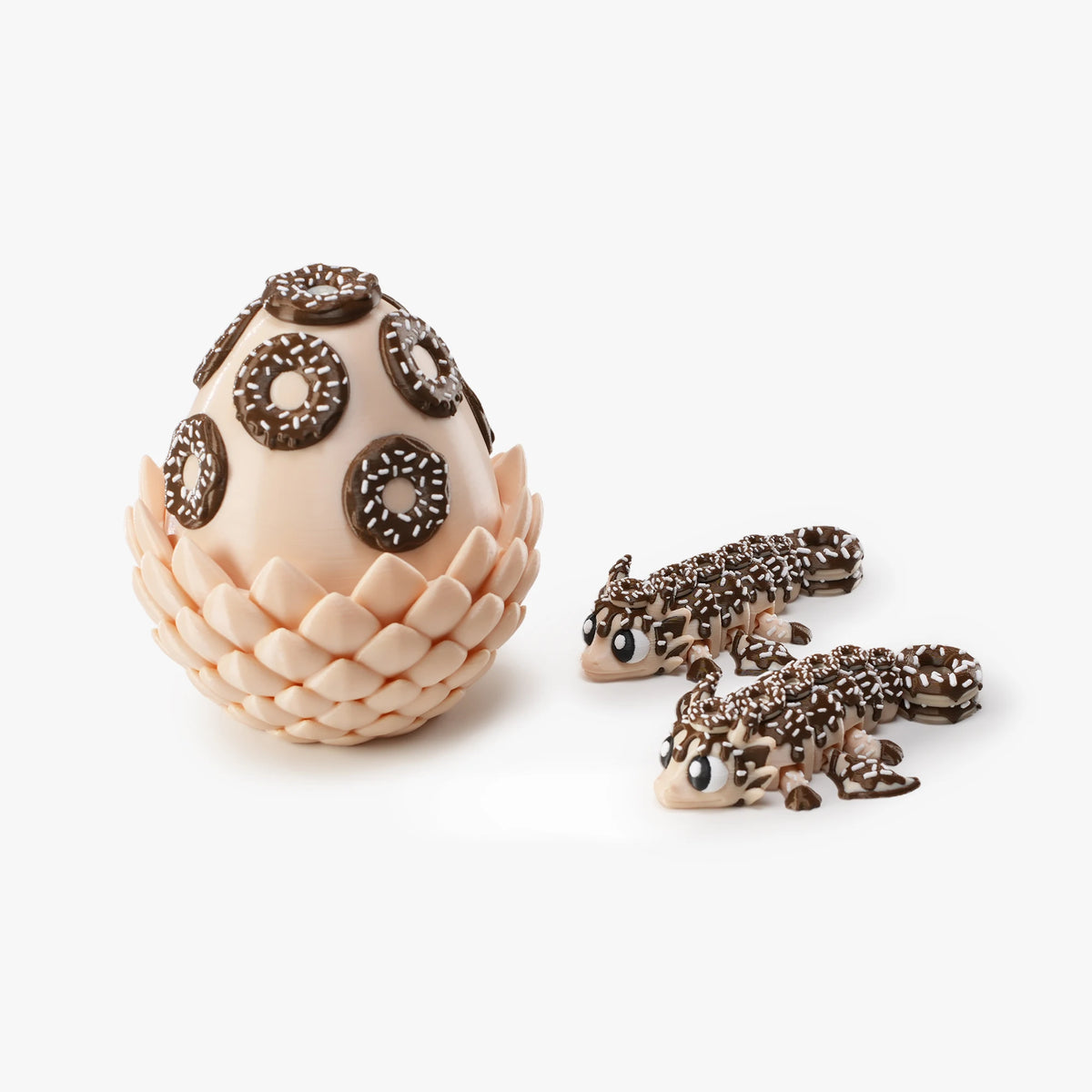 Donut Dragon Egg with two miniature dragons