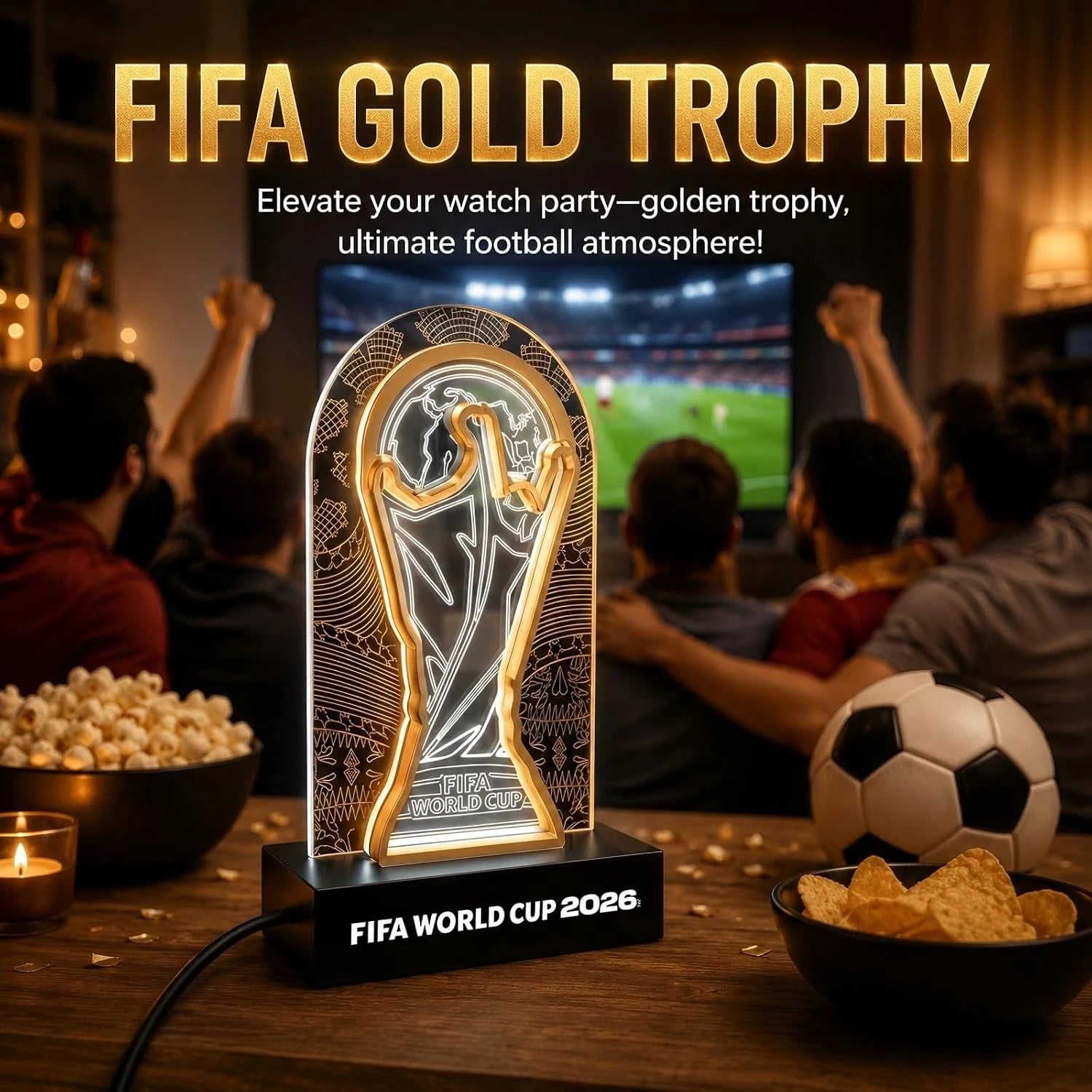 FIFA World Cup gold trophy display collectible for desk