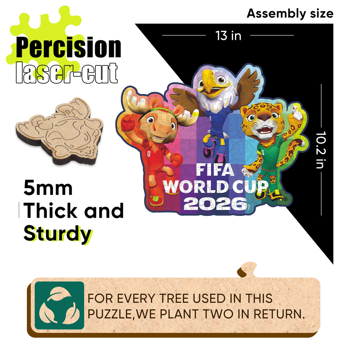 FIFA World Cup 2026 puzzle assembly size