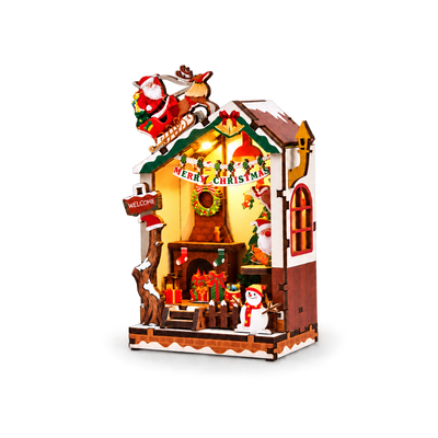 Christmas House Fridge Magnet 3D Wooden Puzzle