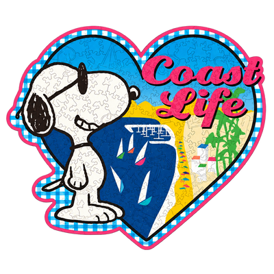 Heart‑Shaped Snoopy Wooden Puzzle