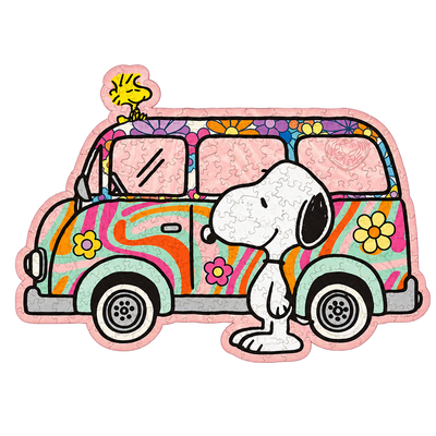 Retro Hippie Van Snoopy Wooden Puzzle