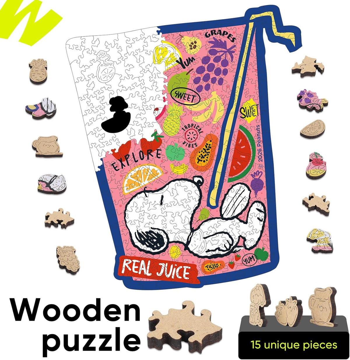 15 irregular surprise pieces of Snoopy puzzle
