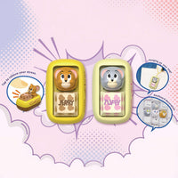 Jerry and Tuffy keycap charms in yellow cases