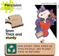 5mm laser cut wooden puzzle pieces details