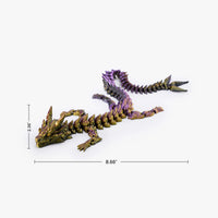 Flexible 3D printed dragon toy with realistic joints