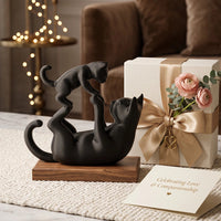 Nexbie Cat and Kitten 3D Printed Figurine on desk