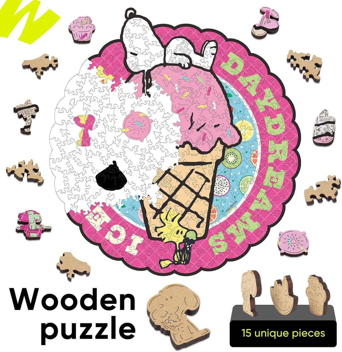 Peanuts Snoopy ice cream puzzle with unique pieces