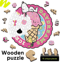 Peanuts Snoopy ice cream puzzle with unique pieces