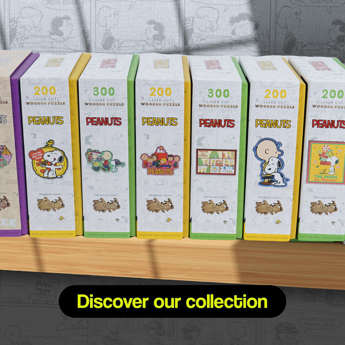 Licensed Peanuts Snoopy wooden puzzle collection
